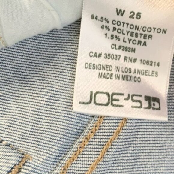 Anthropologie Joe's Jeans Skinny Jeans Split hem distressed Light wash blue 25 - Picture 14 of 16